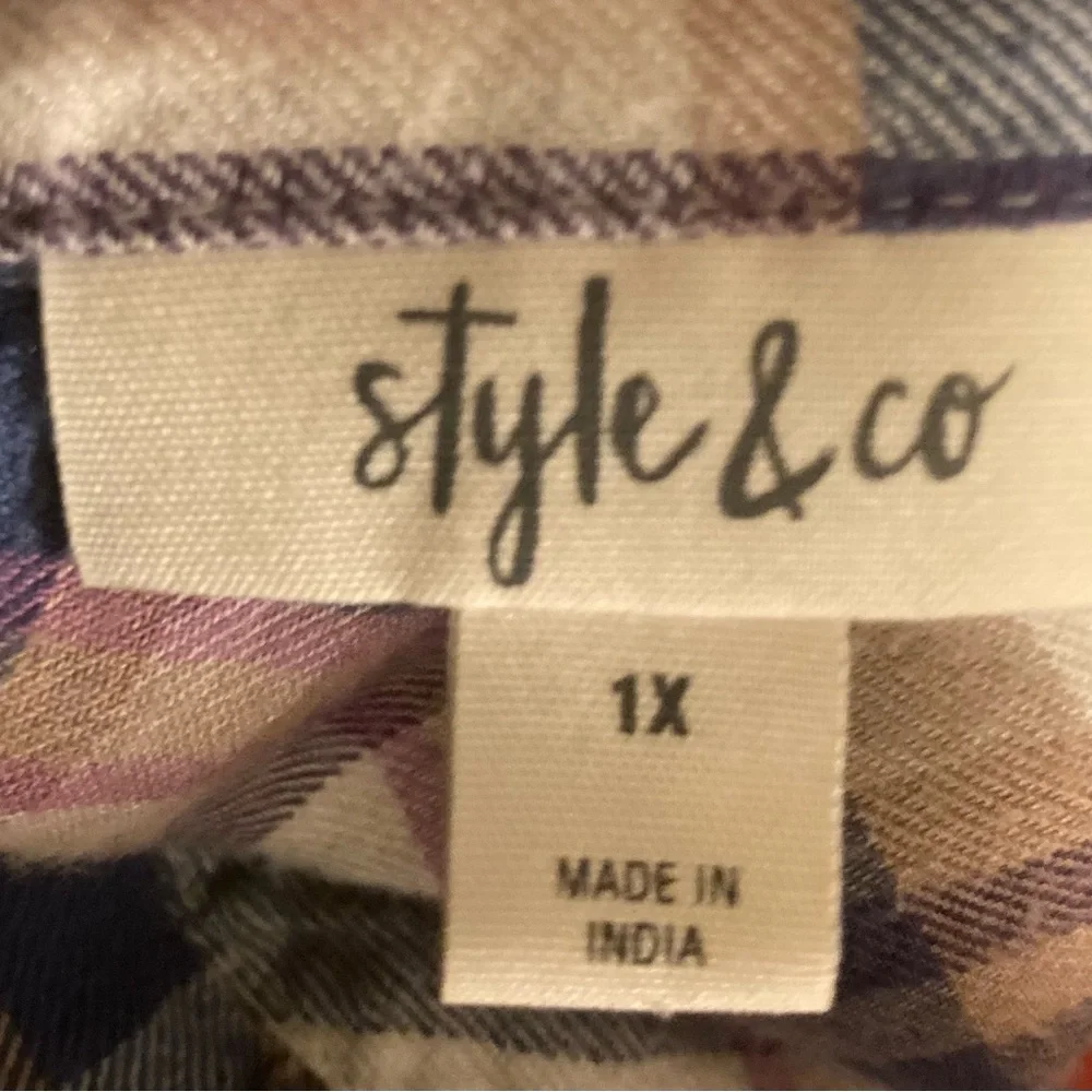 Style & Co lightweight flannel shirt - Picture 4 of 5